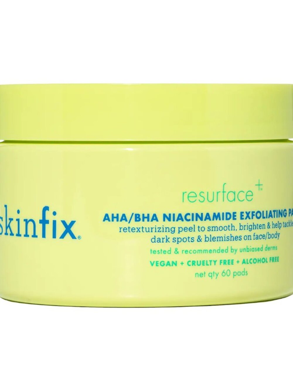 Skinfix Restore+ AHA/BHA Niacinamide Exfoliating Pads 60 Wipes - New Orig Box